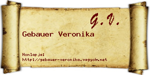 Gebauer Veronika névjegykártya